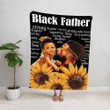 Sunflower Black Father Dad And Daughter Sherpa Fleece Blanket Great Customized Blanket Gifts For Birthday Christmas Thanksgiving Father's Day