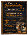 Personalized To My Granddaughter Wherever Your Journey In May Take You I Pray You Will Always Be Safe Enjoy The Ride & Never Forget Your Way Back Home Sherpa Fleece Blanket