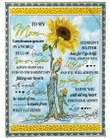 Personalized Sunflower To My Mom Fleece Sherpa Blanket Great Customized Blanket Gifts For Birthday Christmas Thanksgiving