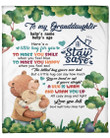 Personalized To My Granddaughter From Grandma Fleece Blanket Here's A Little Hug For YouGreat Customized Blanket Gifts For Birthday Christmas Thanksgiving