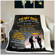 Personalized From Son To Father The Man The Myth The Legend Military Man Us Flag Sherpa Fleece Blanket Great Customized Blanket Gifts For Birthday Christmas Thanksgiving Father's Day