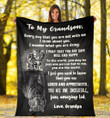 Personalized To My Grandson Tigers Fleece Blanket From Grandpa You Are Incredible Great Customized Gift For Birthday Christmas Thanksgiving