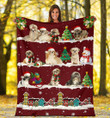 Cute Shih Tzu Christmas Fleece Blanket Great Customized Blanket Gifts For Birthday Christmas Thanksgiving