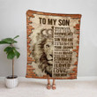 Personalized Lion Mom To My Son Fleece Blanket You Are Braver Than You Think Great Customized Blanket Gifts For Birthday Christmas Thanksgiving