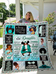 Personalized Black To Daughter From Mom Remember Whose Daughter You Are Quilt Blanket Great Customized Gifts For Birthday Christmas Thanksgiving
