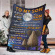 Personalized To My Son Elephant Fleece Blanket From Mom My Little Boy Yesterday My Friend Today Great Customized Gift For Birthday Christmas Thanksgiving