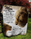 Personalized Lion To My Mom From Son I Am Because You Are Quilt Blanket Great Customized Gifts For Birthday Christmas Thanksgiving Mother's Day