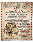Personalized Lion To Our Son From Parents When Life's Troubles Try To Scare You Fleece Blanket Great Customized Gifts For Birthday Christmas Thanksgiving Perfect Gift For Lion Lover