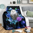 Owl And Flowers Fleece Blanket Great Customized Blanket Gifts For Birthday Christmas Thanksgiving