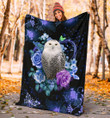 Owl And Flowers Fleece Blanket Great Customized Blanket Gifts For Birthday Christmas Thanksgiving