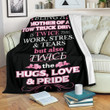 Tow Truck Drivers Mother Work Stress And Tears Fleece Blanket Great Customized Gifts For Birthday Christmas Thanksgiving Mother's Day Perfect Gifts For Truck Lover