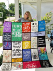 Cycling My Bike Is Calling And I Must Go Quilt Blanket Great Customized Blanket Gifts For Birthday Christmas Thanksgiving