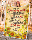 Personalized Couple Sunflower From Husband To My Wife Never Forget That I Love You Sherpa Fleece Blanket Gifts For Her Great Customized Gifts For Birthday Christmas Thanksgiving Mother's Day Wedding Anniversary