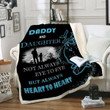 Daddy And Daughter Not Always Eye To Eye But Always Heart To Heart Sherpa Fleece Blanket Great Customized Blanket Gifts For Birthday Christmas Thanksgiving Father's Day Anniversary