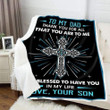 Personalized Viking Celtic Cross To My Dad Thank You For All Sherpa Fleece Blanket From Son Great Customized Blanket Gifts For Birthday Christmas Thanksgiving Father's Day