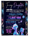 Personalized Galaxy How Much You Mean To Me To My Daughter From Mom Sherpa Fleece Blanket Great Customized Blanket Gifts For Birthday Christmas Thanksgiving