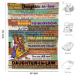 To My Future Daughter In Law Blanket, Wedding Gifts For Women, Gifts For Daughter For Daughter In Law From Mother In Law