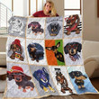 Dachshund Dog Drawing Emotion Quilt Blanket Great Customized Blanket Gifts For Birthday Christmas Thanksgiving Anniversary