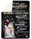 Personalized To My Daughter Fleece Blanket From Mom Always Remember That Mommy Loves You Great Customized Blanket For Birthday Christmas Thanksgiving