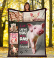 Cute Pig Images I Will Love You Forever Sherpa Fleece Blanket Perfect Gifts For Pig Lovers Great Customized Blanket For Birthday Christmas Thanksgiving