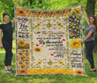 I Am The Daughter Of The King Sunflower Quilt Blanket Great Customized Blanket Gifts For Birthday Christmas Thanksgiving