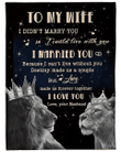 Personalized Lions To My Wife Blankets Message I Love You I Married You I Cant Live Without You Blankets Birthday Wedding Anniversary Holidays Valentines Day Gifts For Couples Custom Fleece Blankets