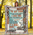 Personalized To My Son I Love You I'm So Proud Of You Sherpa Fleece Blanket