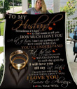 Personalized Wedding Ring Family The Love I Have For You Will Never Change To My Husband From Wife Sherpa Fleece Blanket Great Customized Blanket Gifts For Birthday Christmas Thanksgiving Valentine’s Day