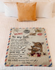 Personalized To My Son Hope, Love And Light, You Will Always Be My Baby Boy Sherpa Fleece Blanket
