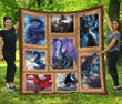 Evil Aligned Chromatic Dragons Quilt Blanket Great Customized Blanket Gifts For Birthday Christmas Thanksgiving