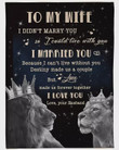 Personalized To My Wife Gift From Husband Couple Lion Love Because I Can't Live Without You Sherpa Fleece Blanket