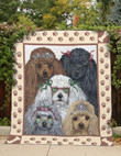 Poodle Dog Drawing Friends Quilt Blanket Great Customized Blanket Gifts For Birthday Christmas Thanksgiving Anniversary