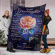 Personalized To My Granddaughter. Whenever You Feel Overwhelmed. Blanket Printed Rose For Granddaughter In Birthday Christmas New Year Back To School Halloween. Blanket Size 50x60in 60x80in