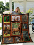 Deer In The Forest Quilt Blanket Great Customized Gifts For Birthday Christmas Thanksgiving Perfect Gifts For Deer Lover