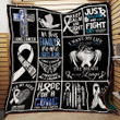 Lung Cancer Awareness In This Family No One Fights Alone Quilt Blanket Great Customized Blanket Gifts For Birthday Christmas Thanksgiving