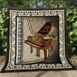 Old Wooden Piano Quilt Blanket Great Customized Gifts For Birthday Christmas Thanksgiving Perfect Gifts For Piano Lover
