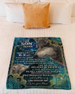 Personalized Custom Name Mom To My Son Wolf This Blanket There Is A Pieces Of My Heart, You Have Beleive In Yourself Fleece, Sherpa Blanket Great Gifts For Birthday Christmas Thanksgiving Anniversary