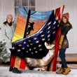 Lineman Flag Fleece Blanket Great Customized Gifts For Birthday Christmas Thanksgiving