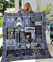 Skiing All I Care About Is Skiing Quilt Blanket Great Customized Gifts For Birthday Christmas Thanksgiving Perfect Gifts For Skiing Lover