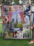 Poodle Dog Drawing Emotion Quilt Blanket Great Customized Blanket Gifts For Birthday Christmas Thanksgiving Anniversary