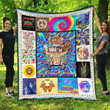 I'm A Simple Woman Open Your Mind Sunflowers Hippie Van Quilt Blanket Great Customized Blanket Gifts For Birthday Christmas Thanksgiving