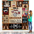 I Am A Drummer Created To Worship Blanket Drum Fleece Blanket Drum Lover Blanket Drummer Blanket Gift For Drummer Drum Lovers Gift