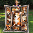 Corgi Awesome Innocent Face Pictures Quilt Blanket Great Customized Blanket For Birthday Christmas Thanksgiving Anniversary