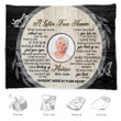 Personalized A Letter From Heaven Memorial Blanket, Mom In Heaven, Bereavement Sympathy Gifts