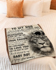 Personalized Family To My Son I Love You, You'll Always be My Baby Boy Sherpa Fleece Blanket