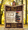 Books There Was A Girl Who Really Loved Books Sherpa Fleece Blanket Perfect Gifts For Skating Lovers Great Customized Blanket For Birthday Christmas Thanksgiving