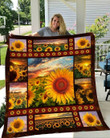Sunflower Field Quilt Blanket Great Customized Gifts For Birthday Christmas Thanksgiving Perfect Gifts For Sunflower Lover