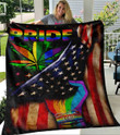 Blanket Lgbt Pride Pot Leaf Flag Gifts To Father Grandpa From Son Daughter Gifts For Father's Day Christmas Birthday Fleece Sherpa Blanket