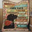 Black Dachshund Beside You And I Will Be There Quilt Blanket Great Customized Blanket Gifts For Birthday Christmas Thanksgiving