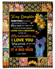 Personalized To My Daughter Sunflower Fleece Blanket From Mom My Last Breath To Say I Love You Great Customized Blanket For Birthday Christmas Thanksgiving